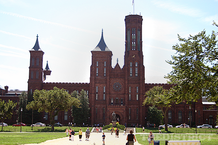 Smithsonian Castle on the National Mall in Washington, DC